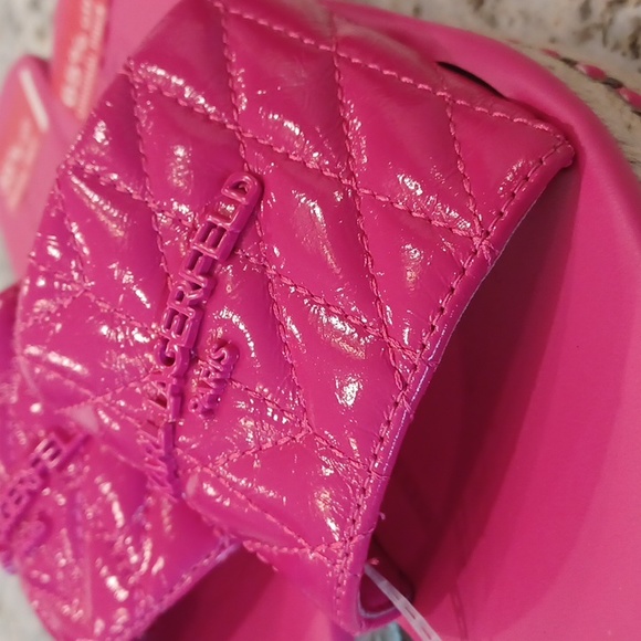 NEW KARL LAGERFELD PARIS  Kamara Quilted women sz 6 Platform Espadrilles Sandal - Picture 2 of 7